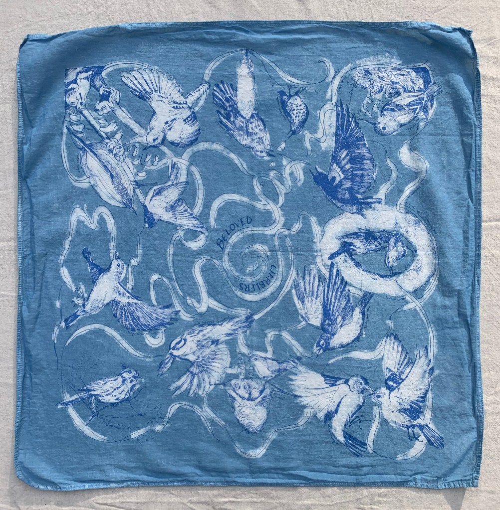 Songbird Bandana Indigo Dyed